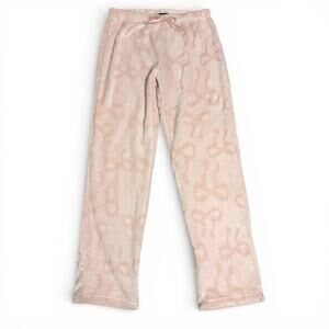 Weekending Pajama Pants Womens Small Pink Bows Sleep Loungewear Fleece Soft Cozy